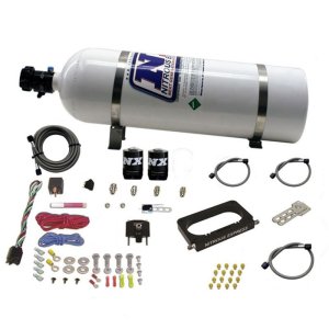 Ford Mustang Nitrous Oxide Injection System - Nitrous Express - 4 Valve Kit (50-300HP) w/Composite Bottle - `96-`04